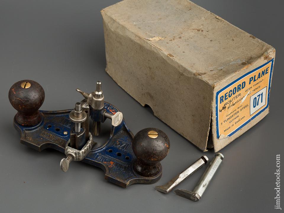 RECORD No. 071 Router Plane 100% COMPLETE in Original Box - 78975R