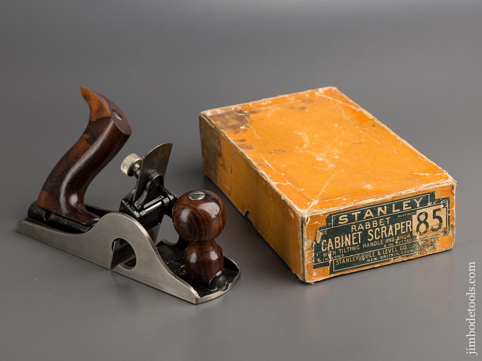 STANLEY No. 85 Rabbet Cabinet Scraper MINT in Original Box T Logo circa 1907 - 78977R