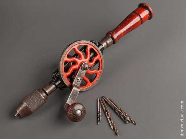 MILLERS FALLS No. 2 Egg Beater Hand Drill with Seven Bits - 79025