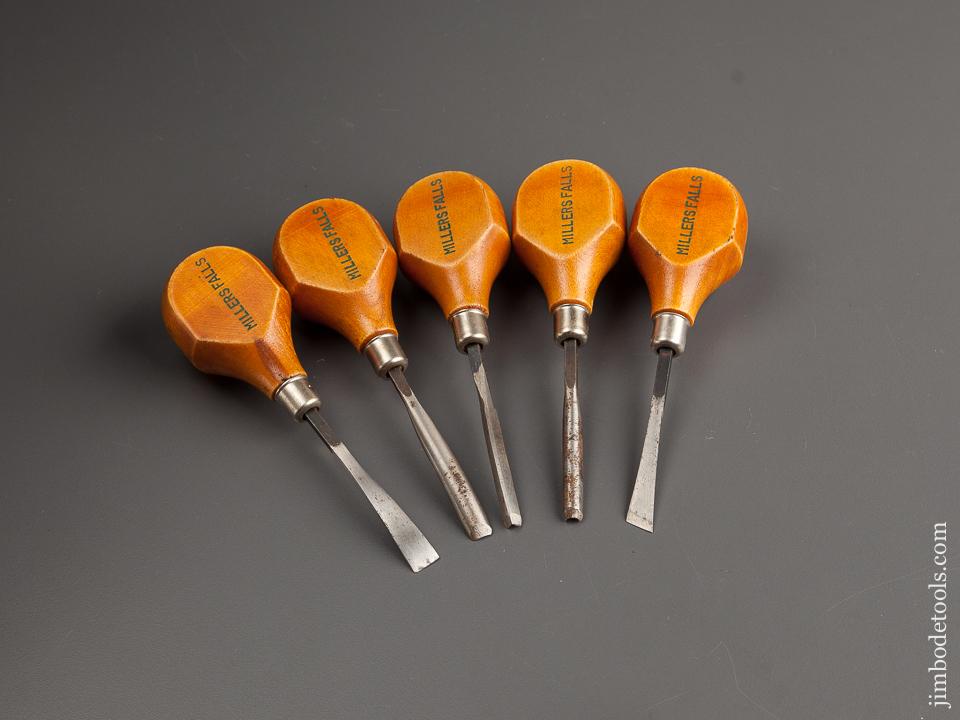 MILLERS FALLS No. 107 Carving Tool Set in Original Box - 79030