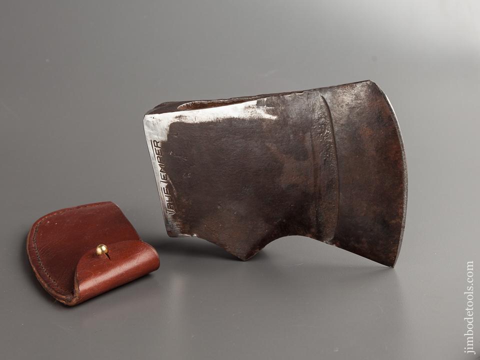 3 1/2 pound KELLY AXE & TOOL CO TRUE TEMPER Axe with RARE Proud Edge Design and Leather Sheath - 79039