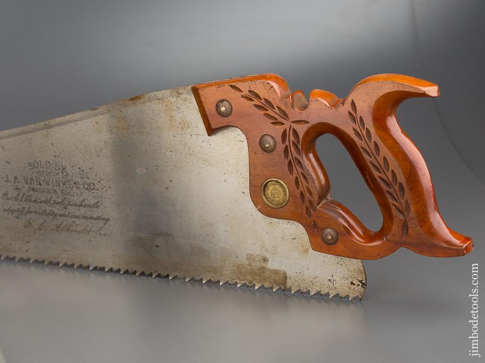 LIKE NEW! 4 1/2 point 24 inch Rip ATKINS PERFECTION No. 53 Hand Saw - 79076