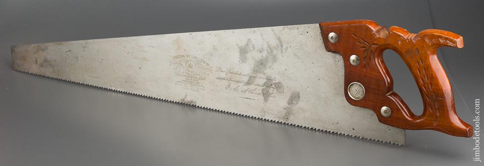 5 1/2 point 26 inch Rip ATKINS PERFECTION No. 65 Hand Saw LIKE NEW - 79077