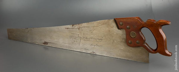 LIKE NEW 10 point 26 inch Crosscut DISSTON D8 Hand Saw - 79080