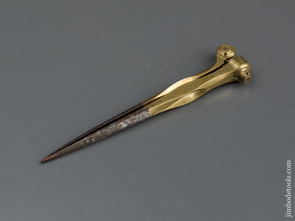 RARE Three Legged Brass and Steel Precision Dividers - 79085U