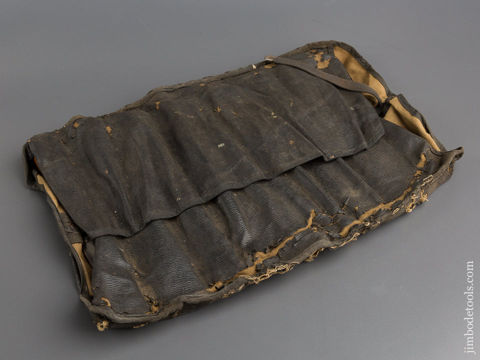 STANLEY No. 210 Set of Nine No. 40 Pocket Chisels in Original Canvas Roll SWEETHEART Fine! - 79098