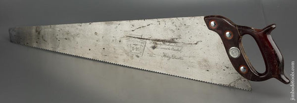 LIKE NEW 10 point 26 inch Crosscut DISSTON D95 Hand Saw - 79104