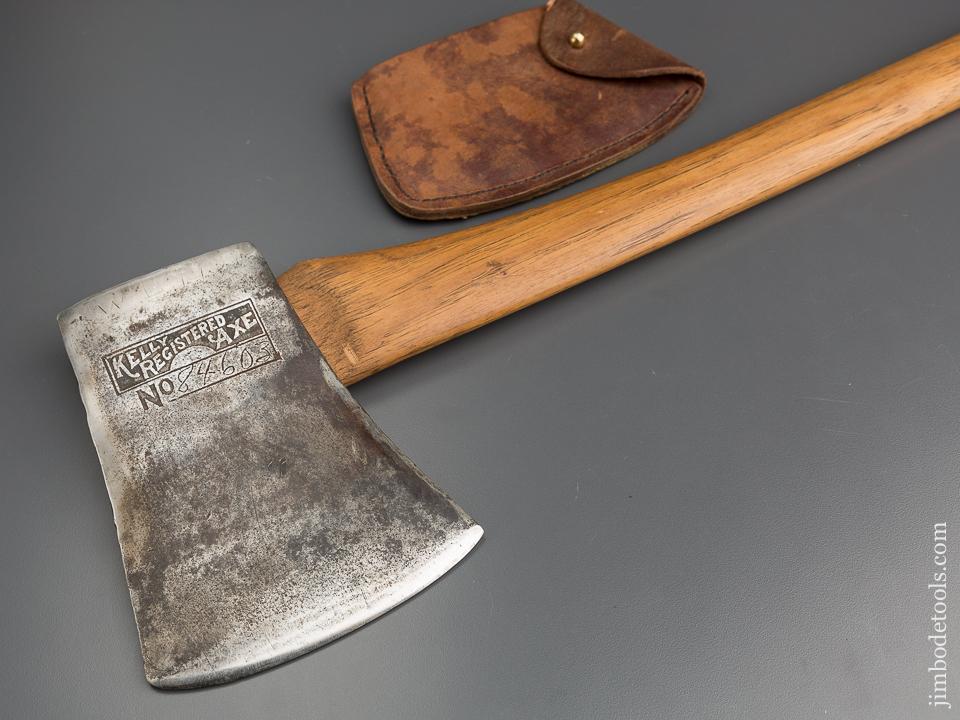 RARE Four pound KELLY REGISTERED No. 84603 Axe with Leather Sheath FINE - 79117
