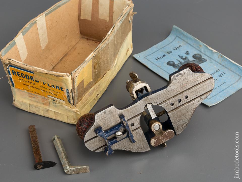 RECORD No. 071 Router Plane 100% COMPLETE in Original Box - 79121