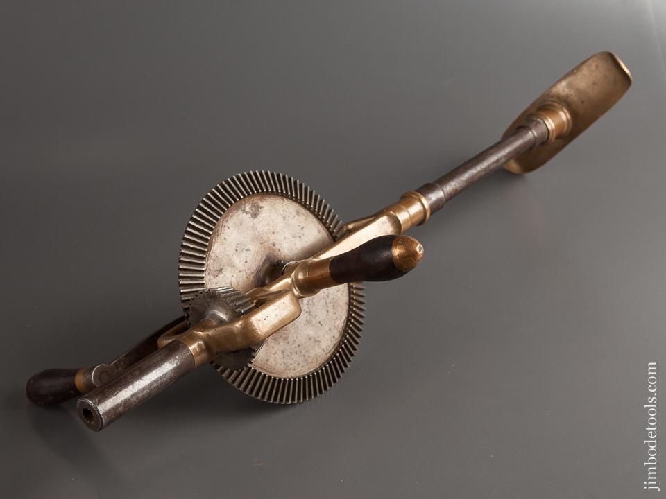 Excellent "One Off" Brass, Steel, and Rosewood Hand Drill - 79126