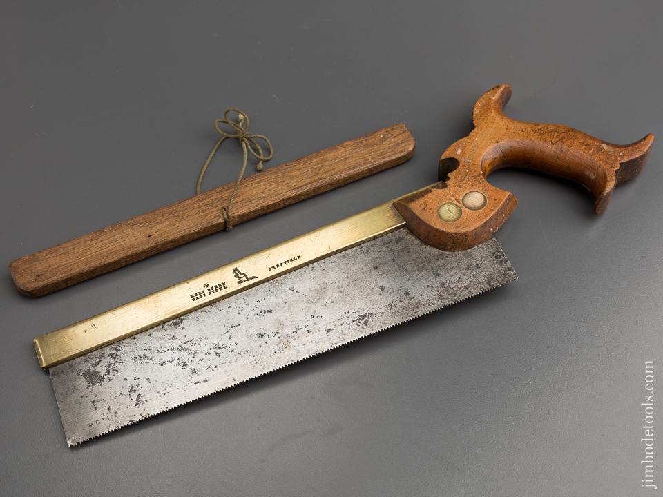 Extra Fine! 16 point 10 inch Crosscut ROBt SORBY Brass Back Saw with Guard - 79135