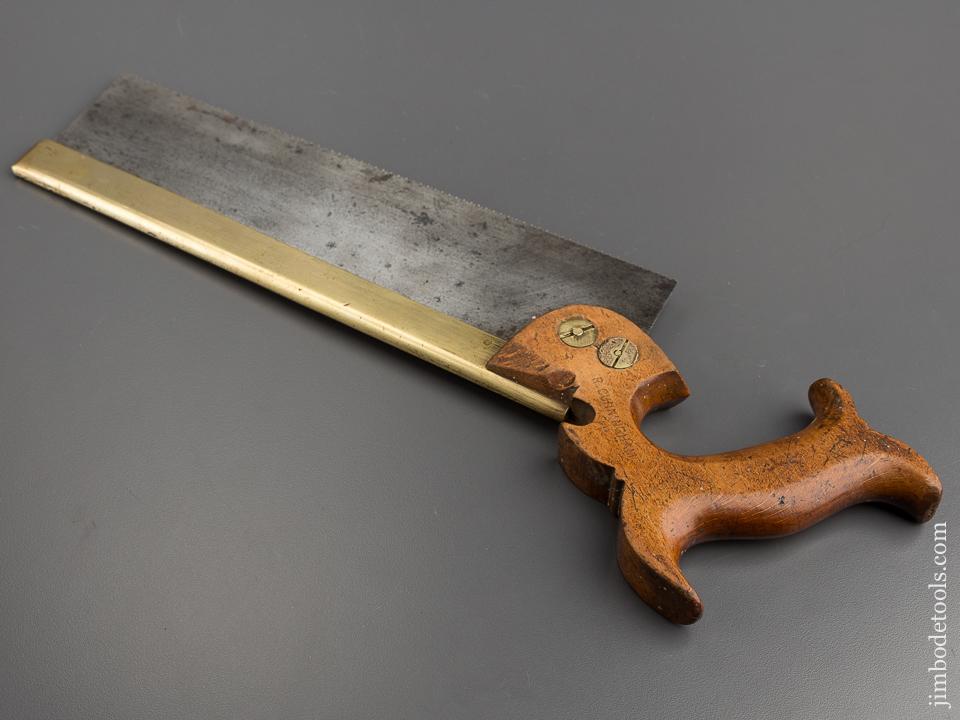 Extra Fine! 16 point 10 inch Crosscut ROBt SORBY Brass Back Saw with Guard - 79135