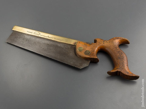 14 point 10 inch Rip CROWNSHAW CHAMPMAN & CO Brass Back Saw - 79136