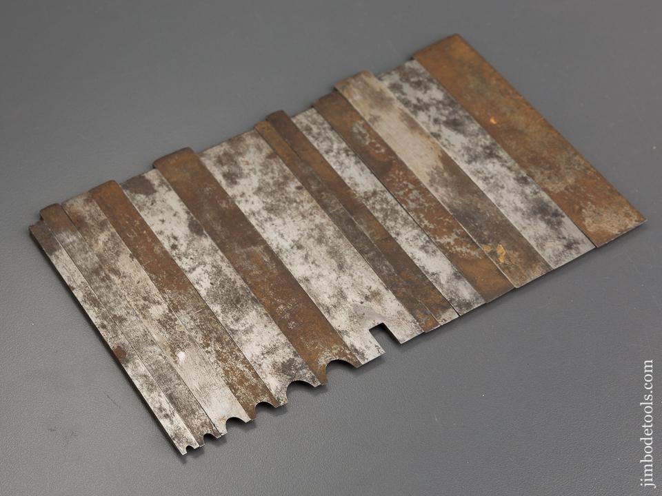 Set of 14 SIEGLEY Plow Plane Irons - 79146
