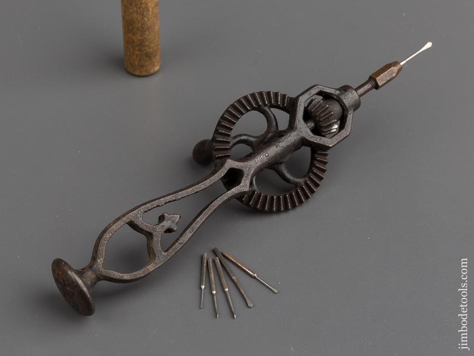 MILLERS FALLS No.4 Miniature Drill with RARE Six Bits - 79147