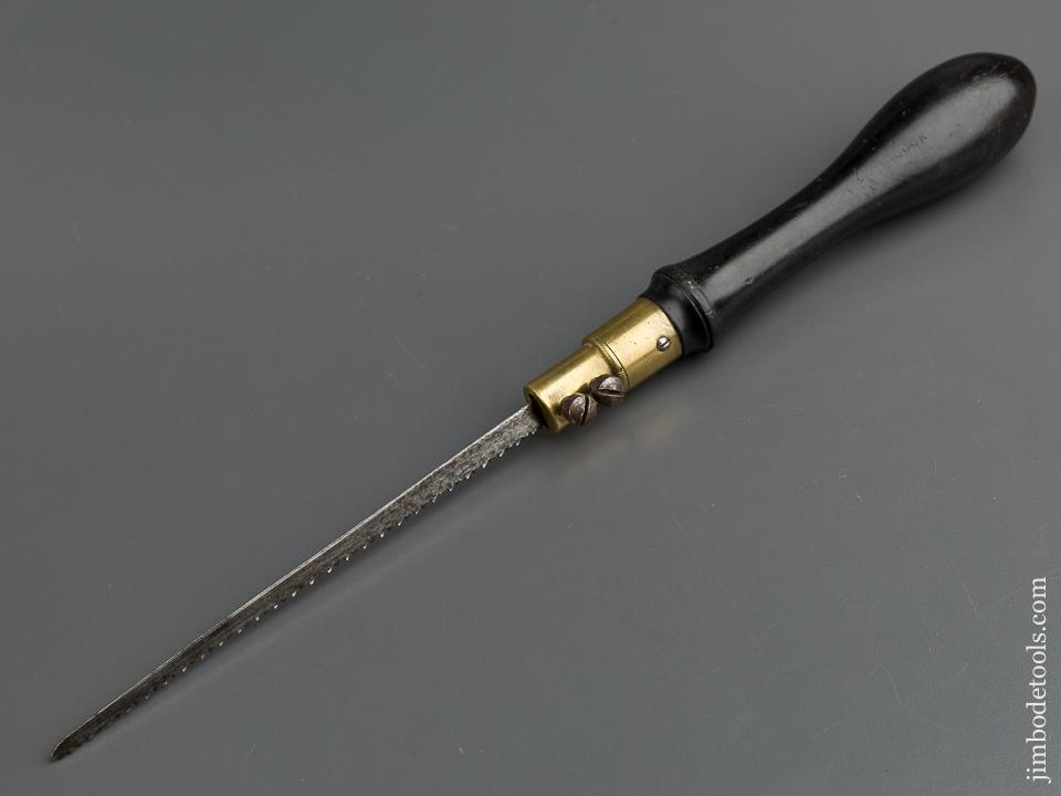 Pretty English Ebony and Brass Hand Saw - 79168