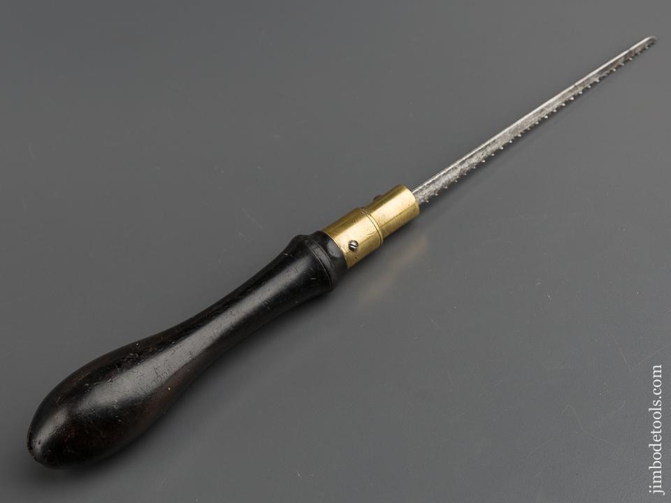 Pretty English Ebony and Brass Hand Saw - 79168