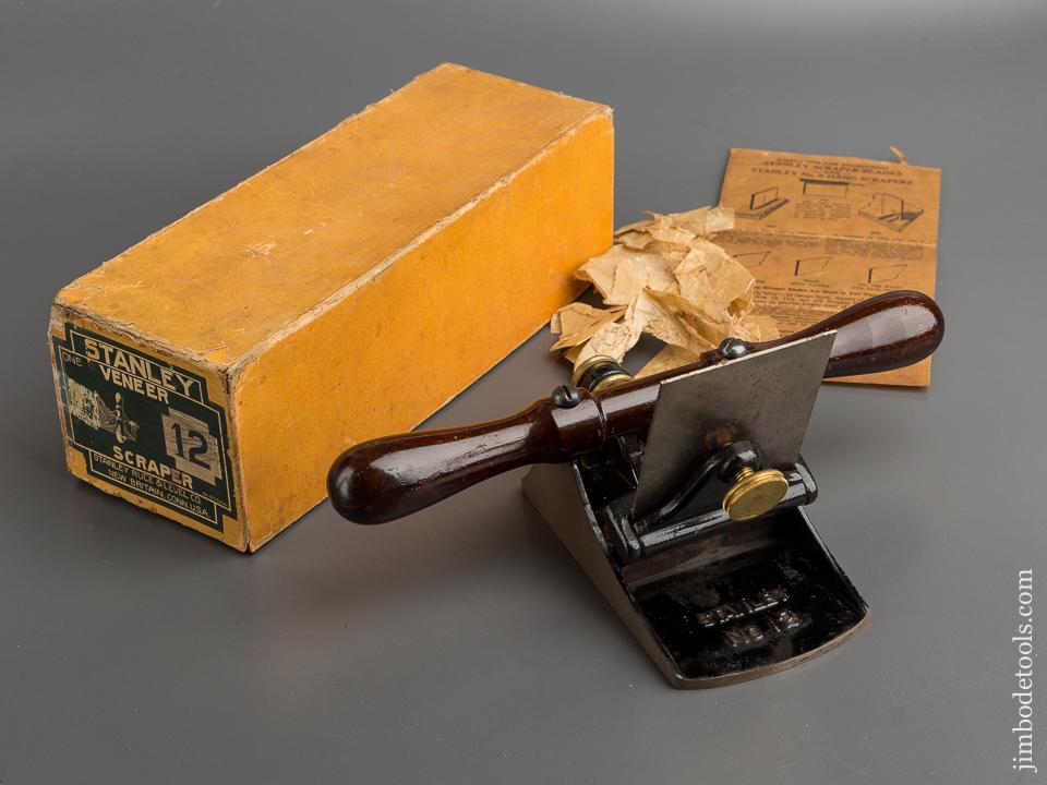 STANLEY No. 12 Veneer Scraper MINT in Original Box circa 1920s SWEETHEART - 79227R