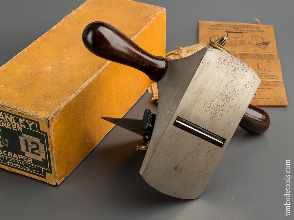 STANLEY No. 12 Veneer Scraper MINT in Original Box circa 1920s SWEETHEART - 79227R