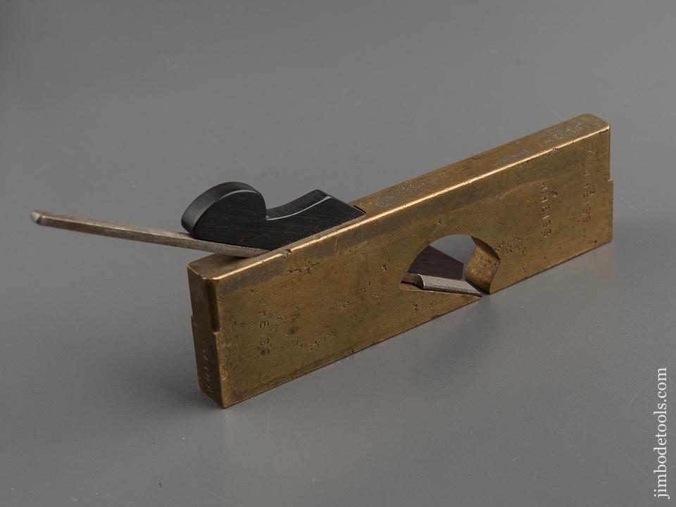 Miniature 1/2 x 6 inch Gunmetal and Ebony Rabbet Plane  - 79233R