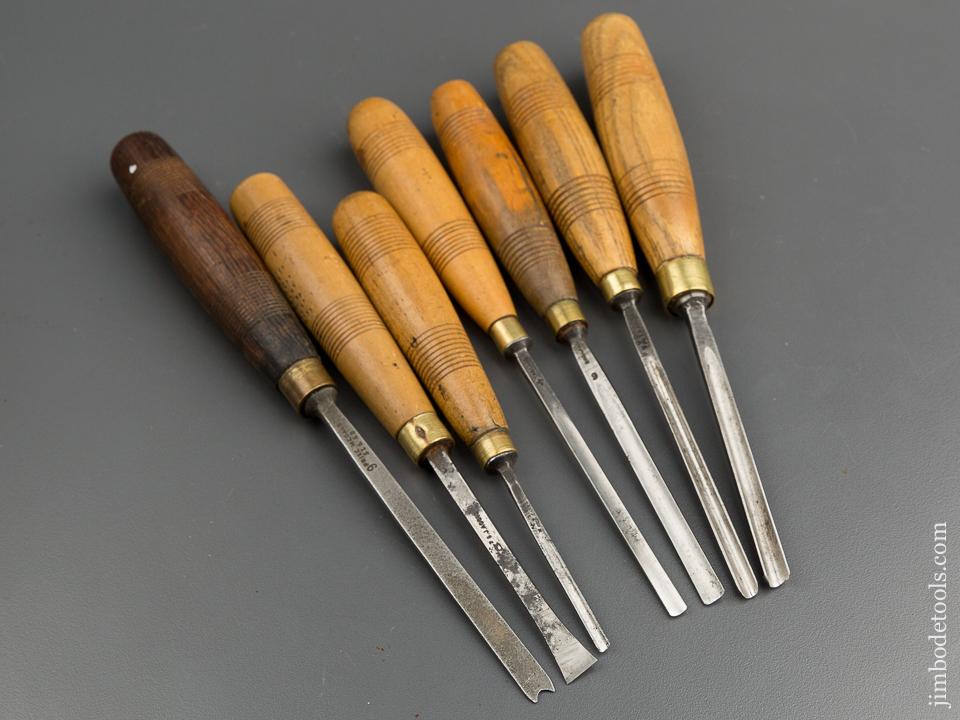 Set of Seven ADDIS Carving Chisels and Gouges - 79244R