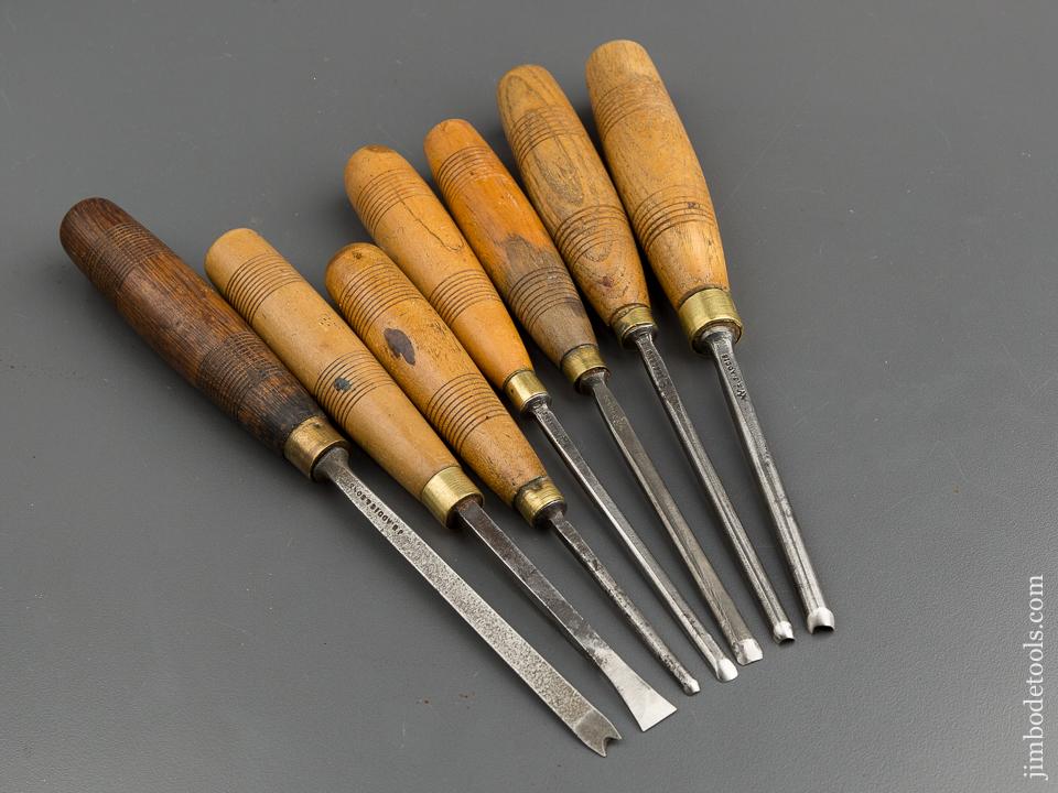 Set of Seven ADDIS Carving Chisels and Gouges - 79244R