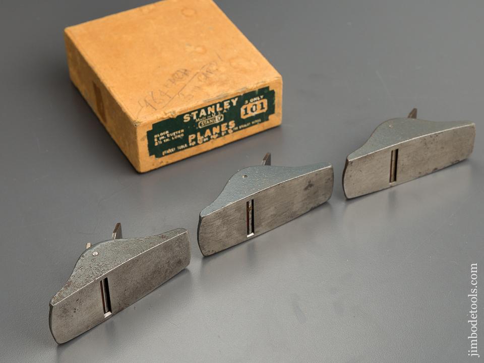 Three STANLEY No. 101 Block Planes in RARE Original Box - 79250R