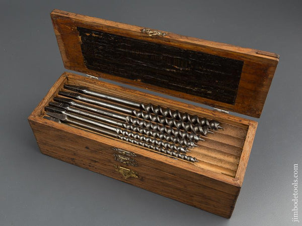 Complete Set of 13 RUSSELL JENNINGS Auger Bits in Original 3 Tiered Box - 79273
