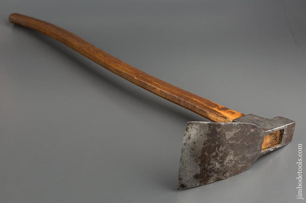 Curvy 4 1/4 x 30 inch PECK COHOES NY Framing Adze with Faceted Handle - 79324