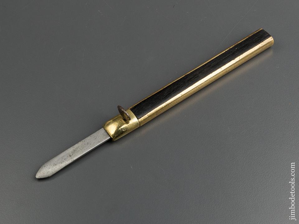 MARPLES Ebony and Brass Marking Knife - 79325