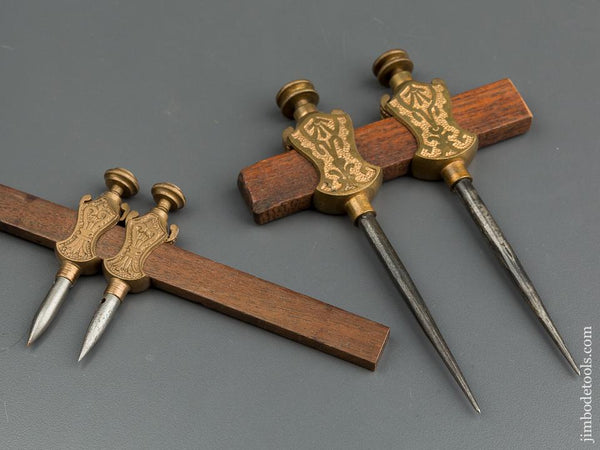 Beautiful STANLEY No. 1 and No. 3 Trammel Points - 79329