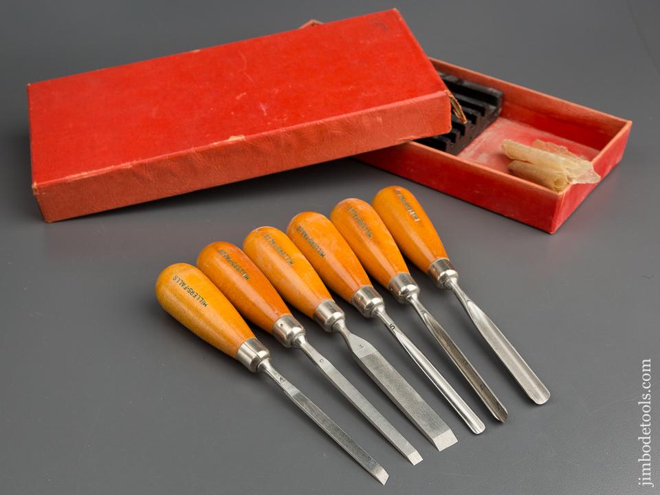 Set of Six MILLERS FALLS Carving Tools MINT in Original Box - 79347