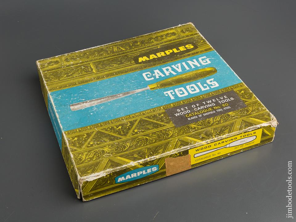MARPLES No. 60 Set of Twelve Carving Tools in Original Box! - 79349