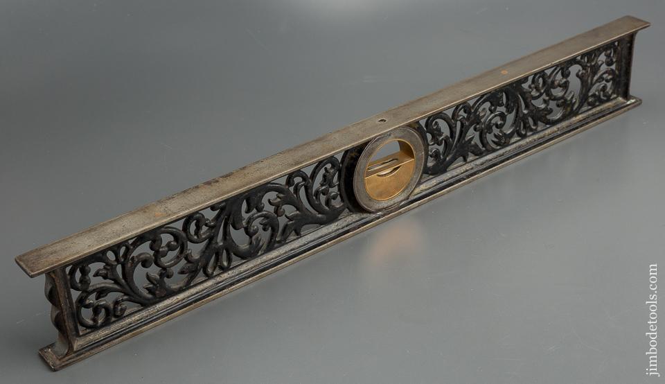 RARE Ornate DAVIS Tall Frame 24 x 3 1/4 inch Filligris Inclinometer Level FINE - 79364