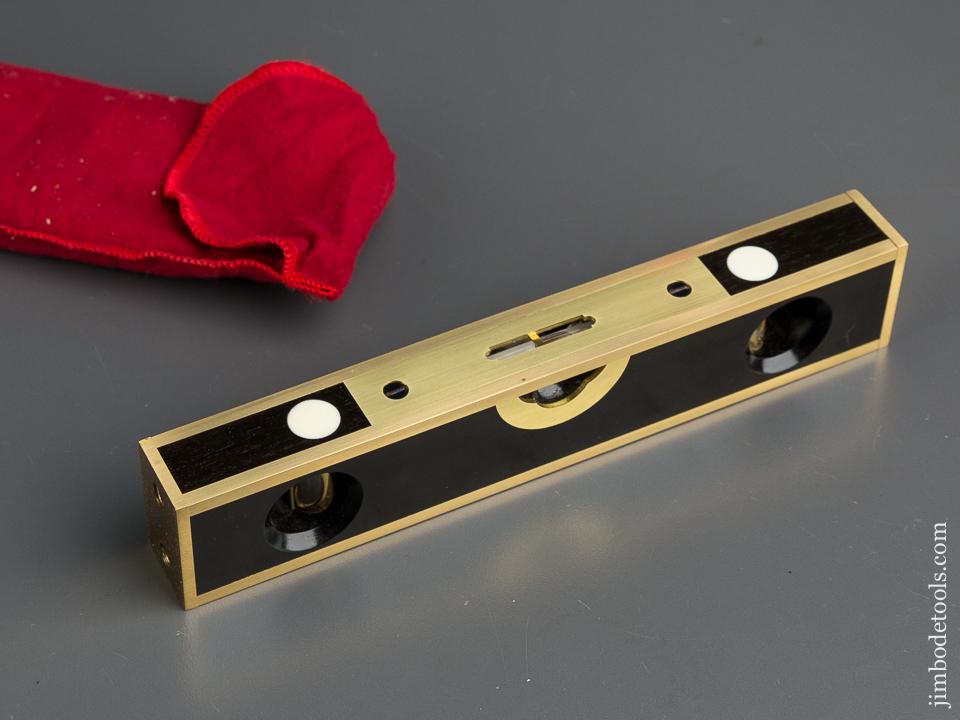 MINT Ebony and Brass Eight inch BARRY WEAVER Level - 79365U