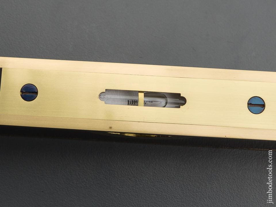 MINT Ebony and Brass Eight inch BARRY WEAVER Level - 79365U
