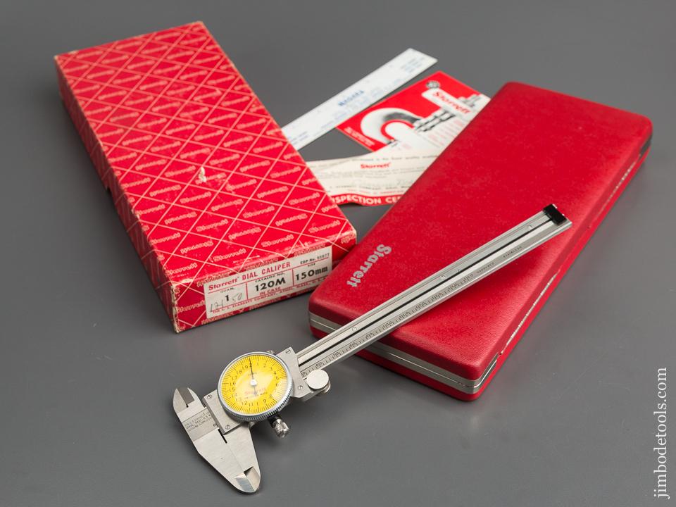 STARRETT No. 120M Dial Caliper MINT in Original Case and Box! - 79379