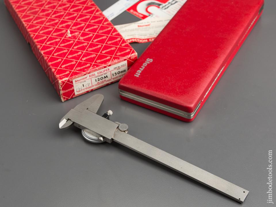 STARRETT No. 120M Dial Caliper MINT in Original Case and Box! - 79379