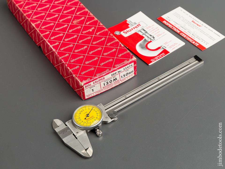 STARRETT No. 120M Dial Caliper MINTY in Original Box - 79380