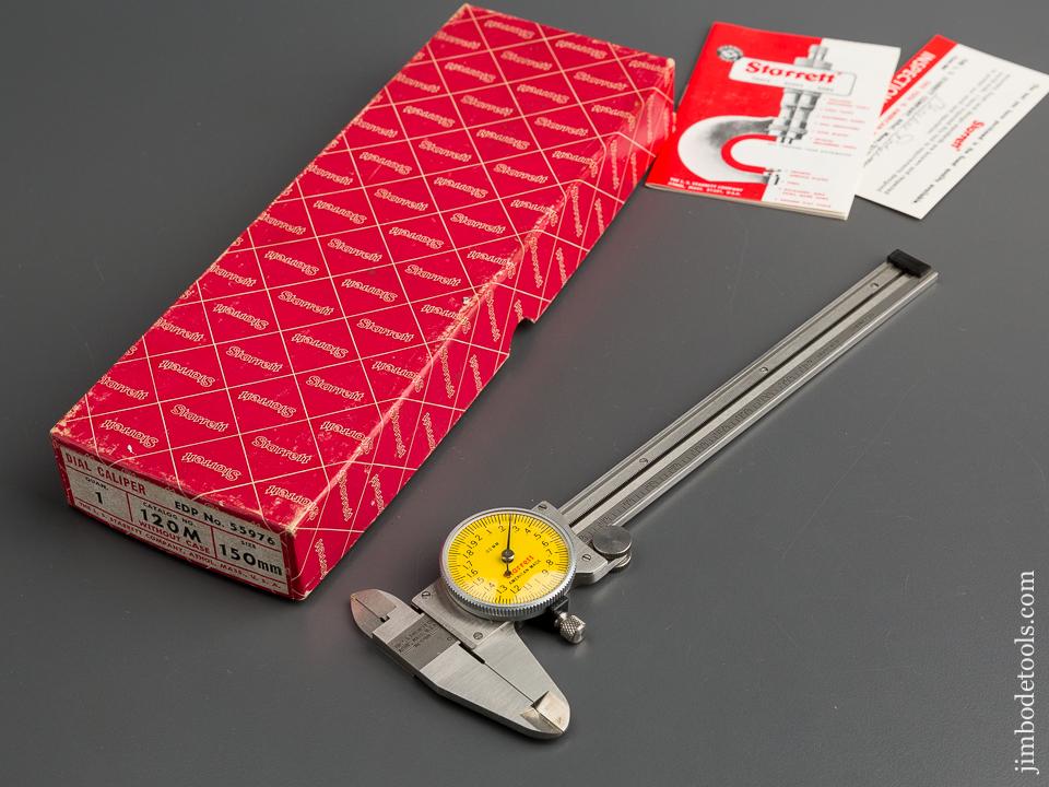 STARRETT No. 120M Dial Caliper MINTY in Original Box - 79381