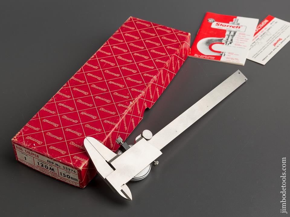 STARRETT No. 120M Dial Caliper MINTY in Original Box - 79381