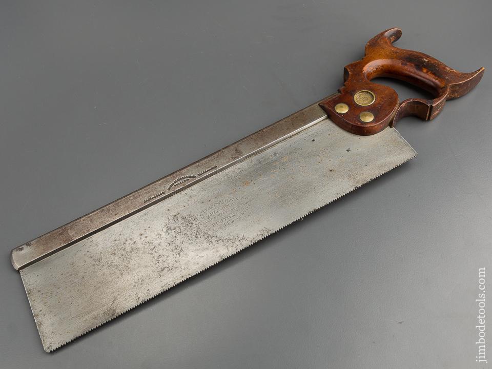 Early & Extra Fine! DISSTON 13 point 14 inch Crosscut Back Saw - 79401