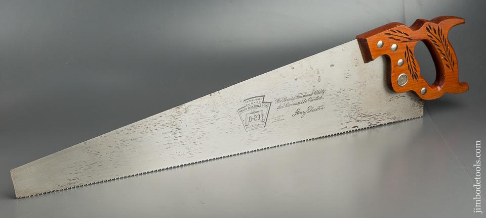 10 point 26 inch Crosscut DISSTON D23 Hand Saw UNUSED - 79408