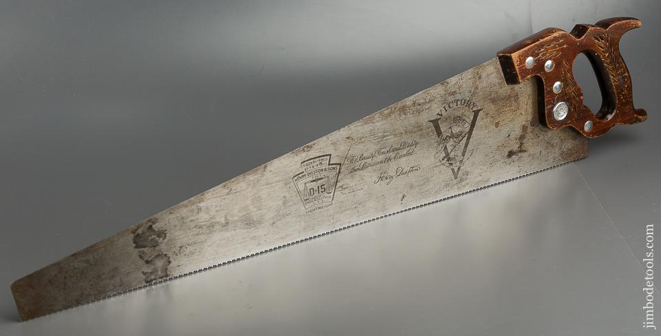 11 point 26 inch Crosscut DISSTON D15 Hand Saw with Rosewood Handle - 79409