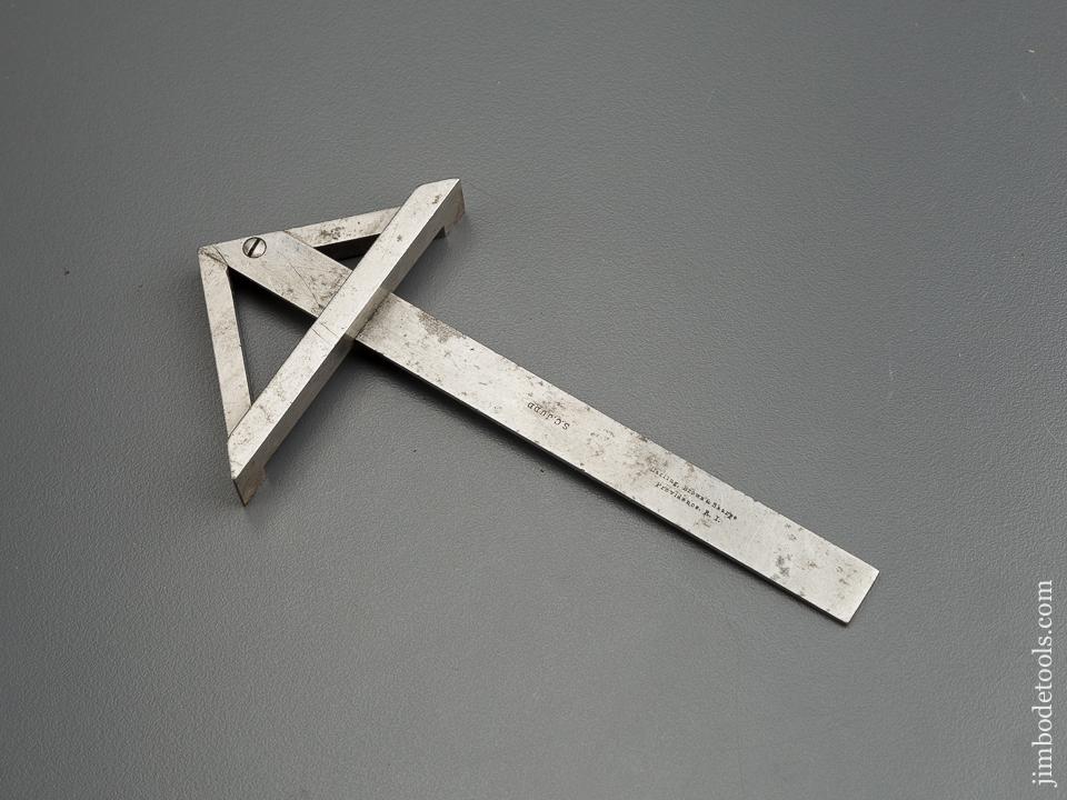 RARE! Small Four inch Size AMES c. 1899 Patent Center Finding Square by DARLING BROWN & SHARPE - 79426