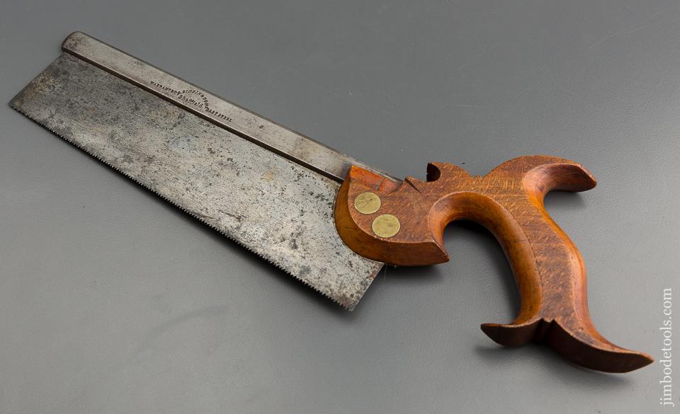 Extra Fine! 15 point 10 inch Crisp Crosscut S. BIGGIN & SON Back Saw circa 1845-56 SHARP! - 79430U