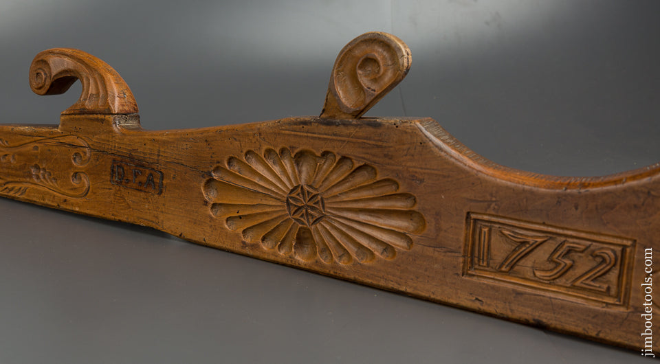Stunning! 18th Century 45 inch Dated 1752 Carved Plane - 79434U