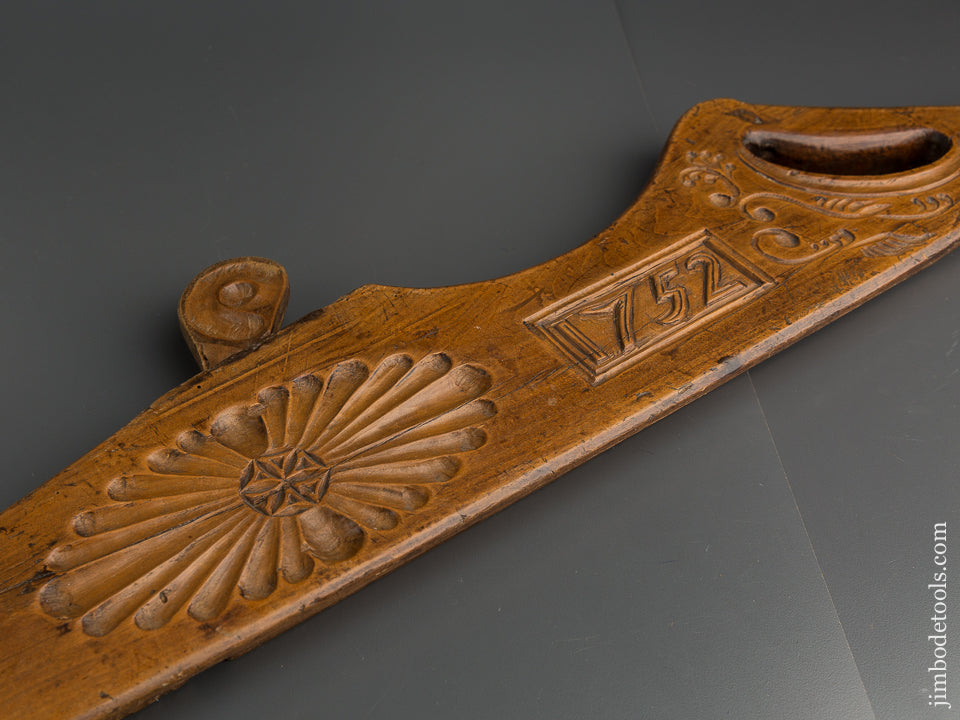 Stunning! 18th Century 45 inch Dated 1752 Carved Plane - 79434U