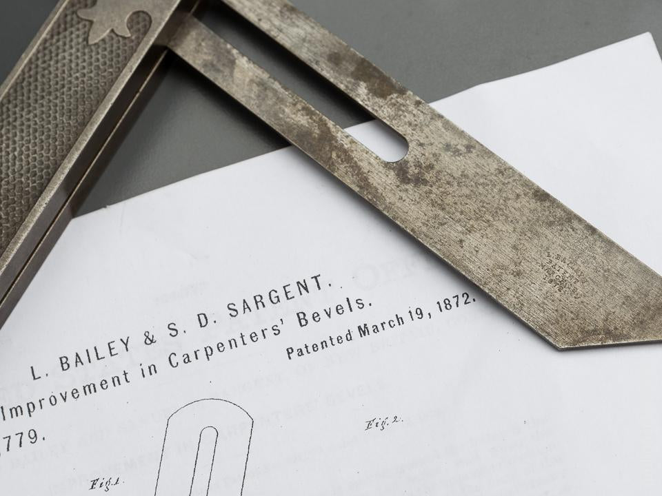 SARGENT Patent March 19, 1872 Eight inch BAILEY Cam Lock Bevel - 79451