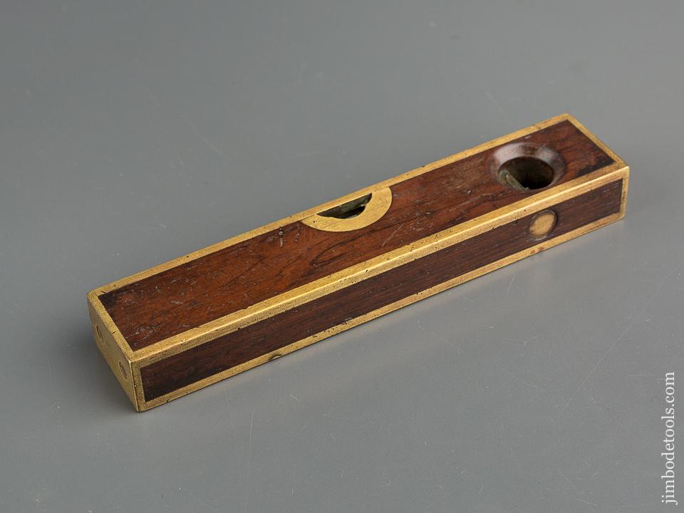 Eight inch STRATTON Patent July 16, 1872 Early Rosewood and Brass Level - 79461